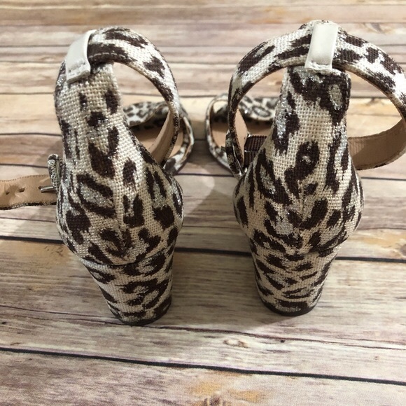 J Crew leopard print Laila wedges size 6.5 - Picture 3 of 8